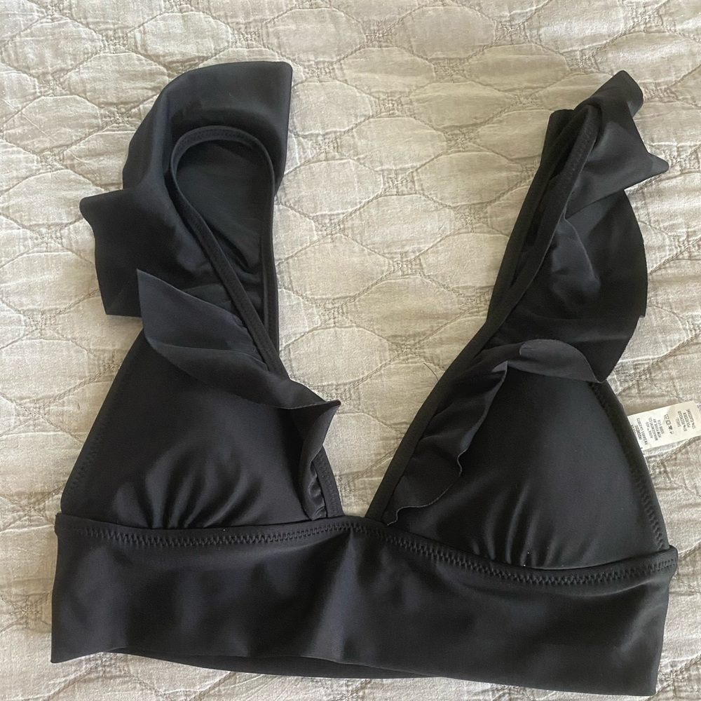 Aerie Ruffle Long line bikini top only